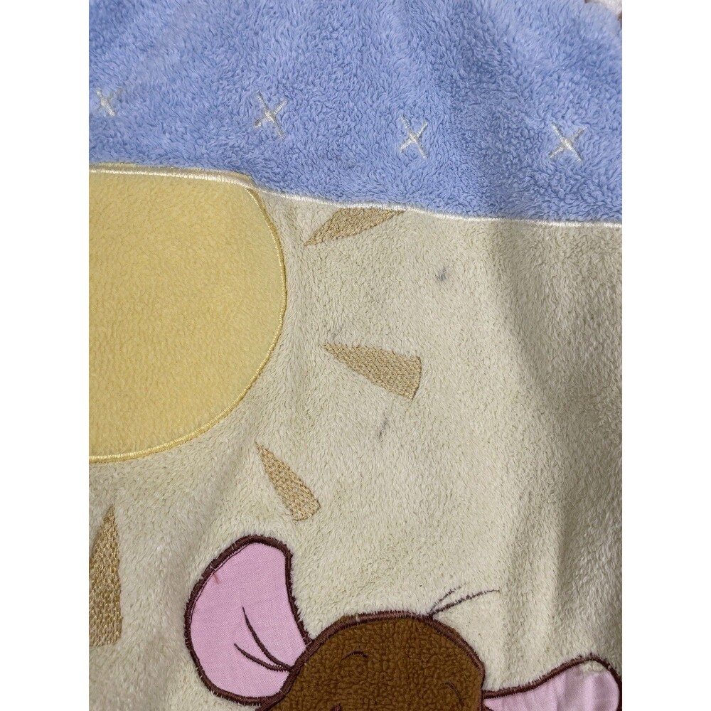 Disney Classic Winnie The Pooh & Friends Patchwork Fleece Baby Blanket 43"x34" - Picture 3 of 14